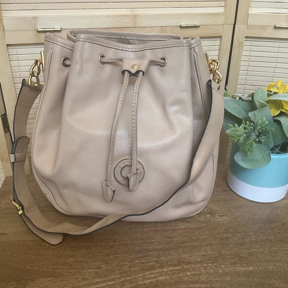 CELINE Vintage Tan Leather Bucket Bag - Picture 1 of 11